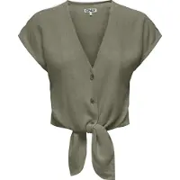 ONLY Kurzarmbluse "ONLSIESTA SS KNOT LIN BL SHIRT PNT NOOS" Viskosemischung, regular fit