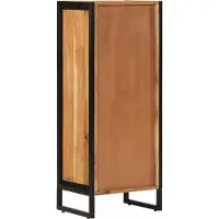 vidaXL Badschrank 40x30x100 cm Massivholz Akazie und Eisen