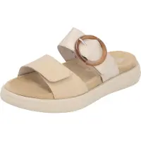 Remonte Damen gemütliche Pantolette aus Kunstleder Textil Klettverschluss D2N51, Größe:40 EU, Farbe:Braun