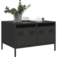 vidaXL TV-Schrank Schwarz 68x50x43,5 cm Kaltgewalzter Stahl