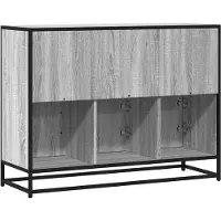 vidaXL Sideboard Grau Sonoma 100x35x76 cm Holzwerkstoff