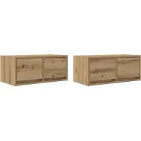 vidaXL TV-Schränke 2 Stk. Artisan-Eiche 60x31x25,5 cm Holzwerkstoff