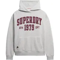 Superdry für Damen. W2012430A ESS Relaxed Kapuzenpullover grau (L), Lässig, Baumwolle