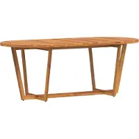 vidaXL Garten-Esstisch Oval 200x90x75 cm Massivholz Akazie