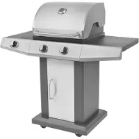 vidaXL Gasgrill 2+1 Flammen Schwarz und Silbern