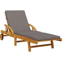 vidaXL Sonnenliegen 2 Stk. mit Auflagen 200x68x83 cm Massivholz Akazie