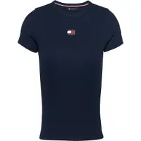 Tommy Hilfiger Kurzarmshirt "TJW SLIM BADGE RIB TEE" mit gerippter Struktur