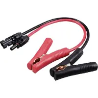 TRU COMPONENTS Solarstecker auf Batterieklemme Kabellänge 300 mm TC-12195648 Schwarz, Rot TRU