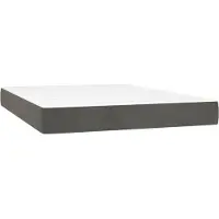 vidaXL Taschenfederkernmatratze Mittel Dunkelgrau 140x210x20 cm Samt