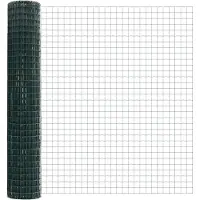 vidaXL Euro-Zaun mit Stacheln 10 x 1,6 m PVC-beschichteter Stahl Grün