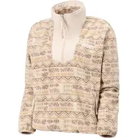Columbia - Bedrucktes Fleece - Sequoia Grove Printed Half Zip Dark Stone Horizons für Damen - Größe M - Beige