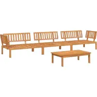 vidaXL 4-tlg. Garten-Sofagarnitur aus Paletten Massivholz Akazie