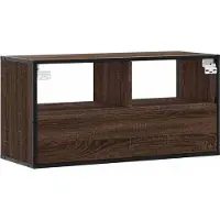 vidaXL TV-Schrank Braun Eiche 80x31x39,5 cm Holzwerkstoff und Metall
