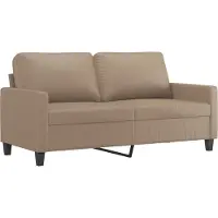 vidaXL 2-Sitzer-Sofa Cappuccino-Braun 140 cm Kunstleder