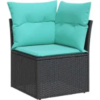 vidaXL 8-tlg. Garten-Sofagarnitur mit Kissen Grau Poly Rattan Akazie