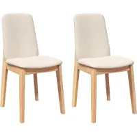 vidaXL Esszimmerstühle mit Kissen 2 Stk. Massivholz Gummibaum