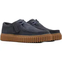 Clarks Schnürschuhe Torhill Lo mit authentischer gerippter Sohle 2250 Navy Suede 43