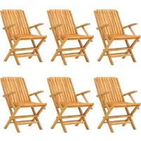 vidaXL Gartenstühle 8 Stk. Klappbar 61x67x90 cm Massivholz Teak