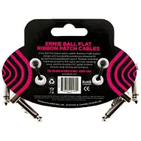Ernie Ball P06220 3" Flachbandkabel Patch 3er-Pack