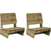 vidaXL Gartenstühle 2 Stk. 60x64x70,5 cm Kiefernholz Imprägniert
