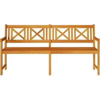 vidaXL Bank Outdoor Natur 180 x 56 x 90 cm Massivholz Akazie