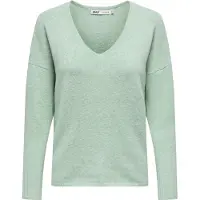 ONLY V-Ausschnitt-Pullover "ONLRICA LIFE L/S V-NECK PULLO KNT NOOS" Materialmix, regular fit