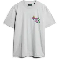 Superdry für Herren. M1011907A Neon Travel lockeres T-shirt grau (L), Lässig, Baumwolle, Kurzarm