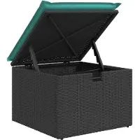 vidaXL 8-teiliges Gartensofa-Set mit Kissen, schwarzes Polyrattan