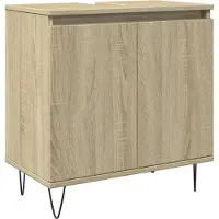 vidaXL Badschrank Sonoma-Eiche 58x33x60 cm Holzwerkstoff