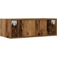 vidaXL TV-Schrank mit LED-Leuchten Altholz-Optik 75x35,5x25 cm
