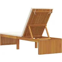 vidaXL Sonnenliege Öl-Natur 200 x 55 x 94 cm Massivholz Akazie