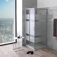 KIAMAMI VALENTINA Glasdekor Querstreifen 80x80cm Vollrahmen | Venere
