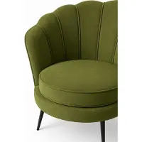 Ebuy24 Sessel Nice aus Velour in Grün, skandinavisches Design, Maße: 75 cm breit, 70 cm tief, 69 cm hoch