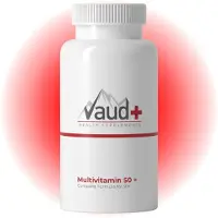 Vaud Multivitamin 50+ - Komplettes Multivitamin für Männer und Frauen ab 50 - Mit Vitamin B12, C, D3, Calcium & Magnesium - Unterstützt Abwehrkräfte