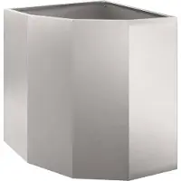 vidaXL Eckpflanzer Silber 45 x 45 x 50 cm Edelstahl