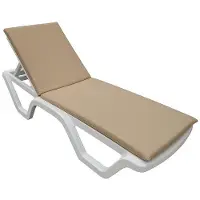 Hannah Home , Hochwertiges Sonnenliege-Kissen, Beige, 100% Polyester, 60x80 cm