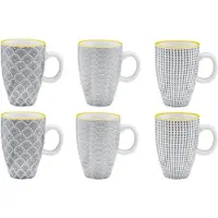 Bjorn 6er-Set: Espressotassen "Eclipse" in Grau - 90 ml - onesize