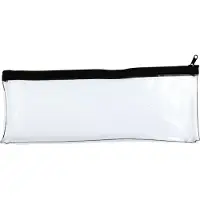 Kangaro Schlamper-Etui, 330 x 125 mm, transparent Reissverschluss-Tasche, Federmäppchen im Format