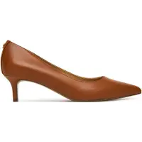 Ralph Lauren für Damen. 802P09030002 Adrienne Pumps aus braunem Leder (37), Beige, 3 bis 5 cm, Keine, Lässig, Klassisch