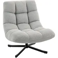 HOMCOM Loungesessel-75L x 95B x 90H cm-Hellgrau | Gr.: onesize
