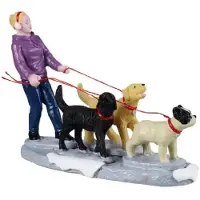 Lemax Hundespaziergänger 12 x 4 x 18 cm Weihnachtsdorf