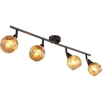 Globo 54360-4, Schwarz, Glas, Metall, IP20, I, E14, 40 W