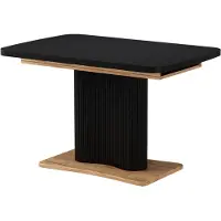 Vicco Esstisch Fenaro Schwarz/Goldkraft Eiche 120 x 80 cm ausziehbar, Model 58008