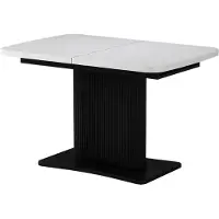 Vicco Esstisch Fenaro Weiß/Schwarz 120 x 80 cm ausziehbar, Model 58012