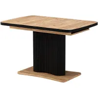 Vicco Esstisch Fenaro Schwarz/Eiche 120 x 80 cm ausziehbar, Model 58005