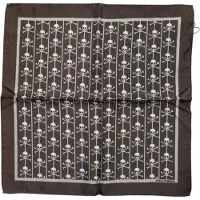 Dolce&Gabbana Seidene Totenkopf-Muster Einstecktuch