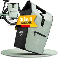 RADGEIST Fahrradtasche für Gepäckträger - Fahrradkuriertasche & Tragetasche - 22-28 Liter - Grün