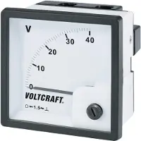 Voltcraft AM-72x72/40V AM-72x72/40V Analog-Einbaumessgerät AM-72x72/40V 40 V Drehspule