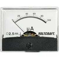 Voltcraft AM-60X46/100µA/DC AM-60X46/100µA/DC Einbau-Messgerät AM-60X46/100µA/DC 100 µA Drehspule
