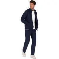 Trigema Jogginganzug "Freizeitanzug-Set", Herren, Gr. L, blau (navy), Single Jersey, 100% Baumwolle, Sportanzüge Jogginganzug